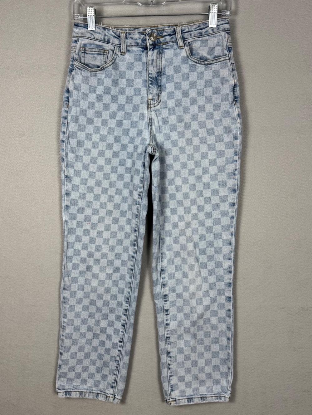 rue21 Women's Size 3 High Rise Checkered Jeans Denim